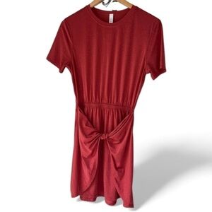 Lululemon dress Unwind Your Mind speckled size 4 twist front short sleeve